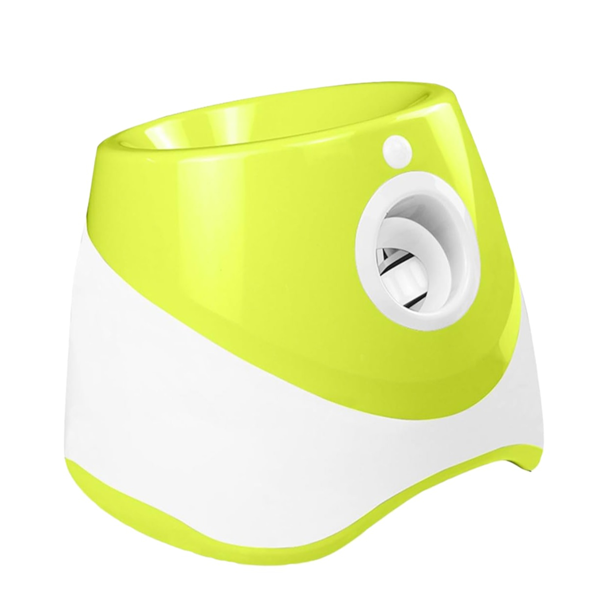 (26x22cm) Automatische Tennis Ball Wurfmaschine Interaktives Haustier Spielzeug für Hunde mit 3 Einstellbaren Distanzen inkl. 3 Bälle - Weiss / Grün