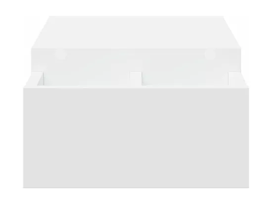 Support de moniteur avec rangement blanc bois d'ingénierie