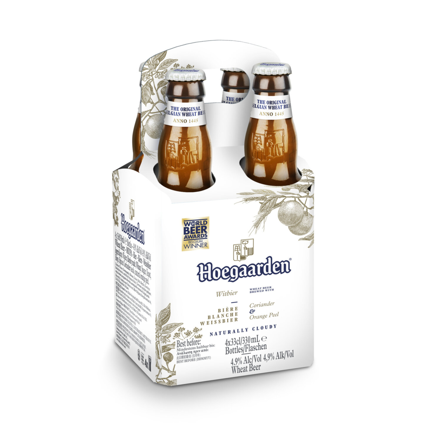 Hoegaarden Bier Blanche 4x33cl -132cl