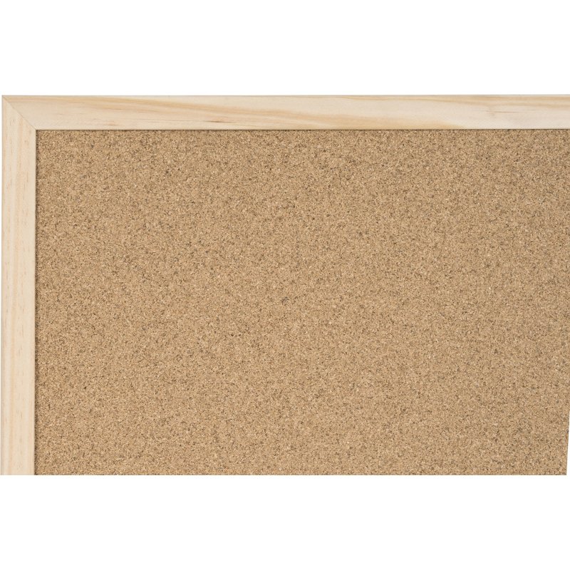 Tableau mixte liège / blanc laqué magnétique cadre bois Bi-Office