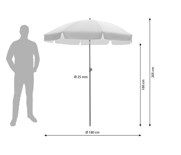 Dehner Schirm Jupiter, rund, ca. Ø180 cm
