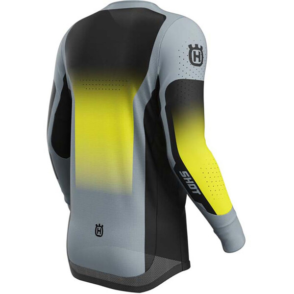 Shot - Maillot Aerolite Husqvarna - Edition Limitée Noir / Gris / Jaune fluo