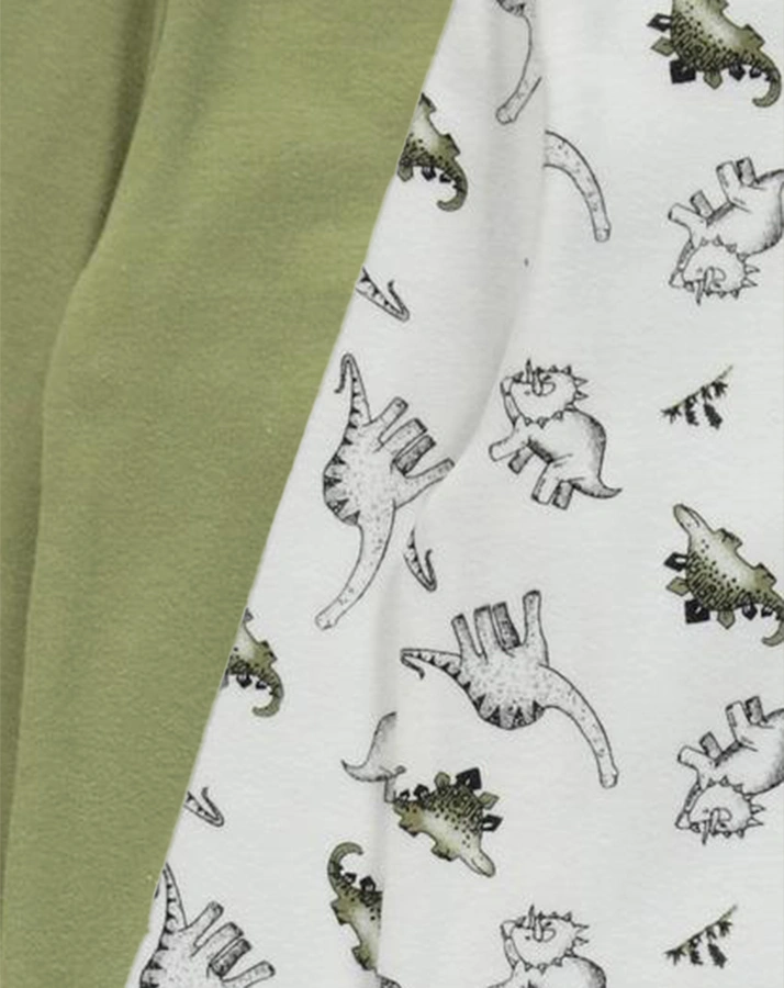 Schlafstrampler NBFNIGHTSUIT – DINO 2er-Pack in grün/weiß