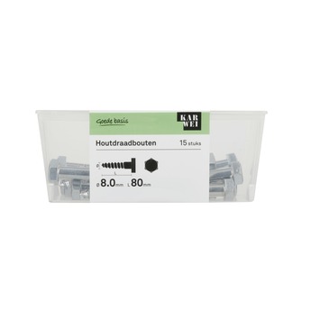KARWEI houtdraadbout M8x80 mm 15 stuks