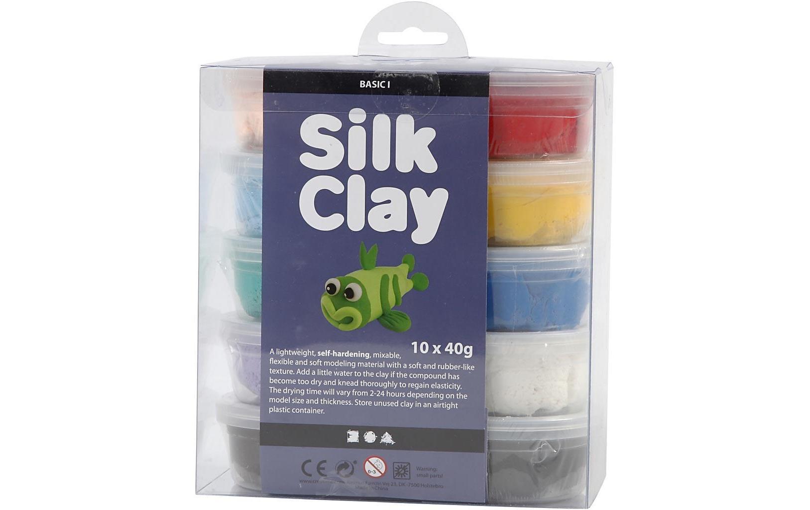 Modellier-Set Silk Clay 10 x 40 g MehrfarbigAufbewahrung Silk Clay