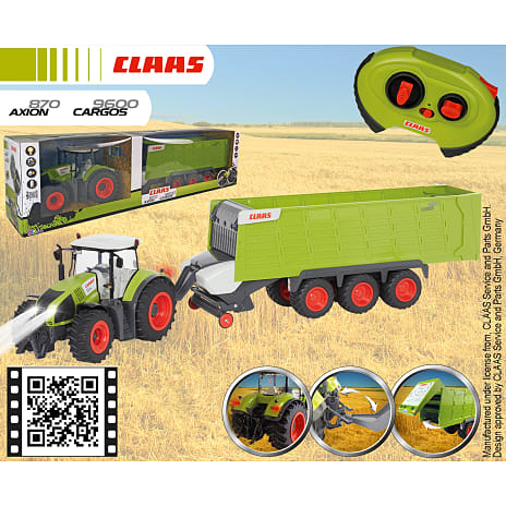 Claas fjernstyret traktor + vogn