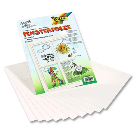 Folia Fensterfolie farblos, 10 Blatt