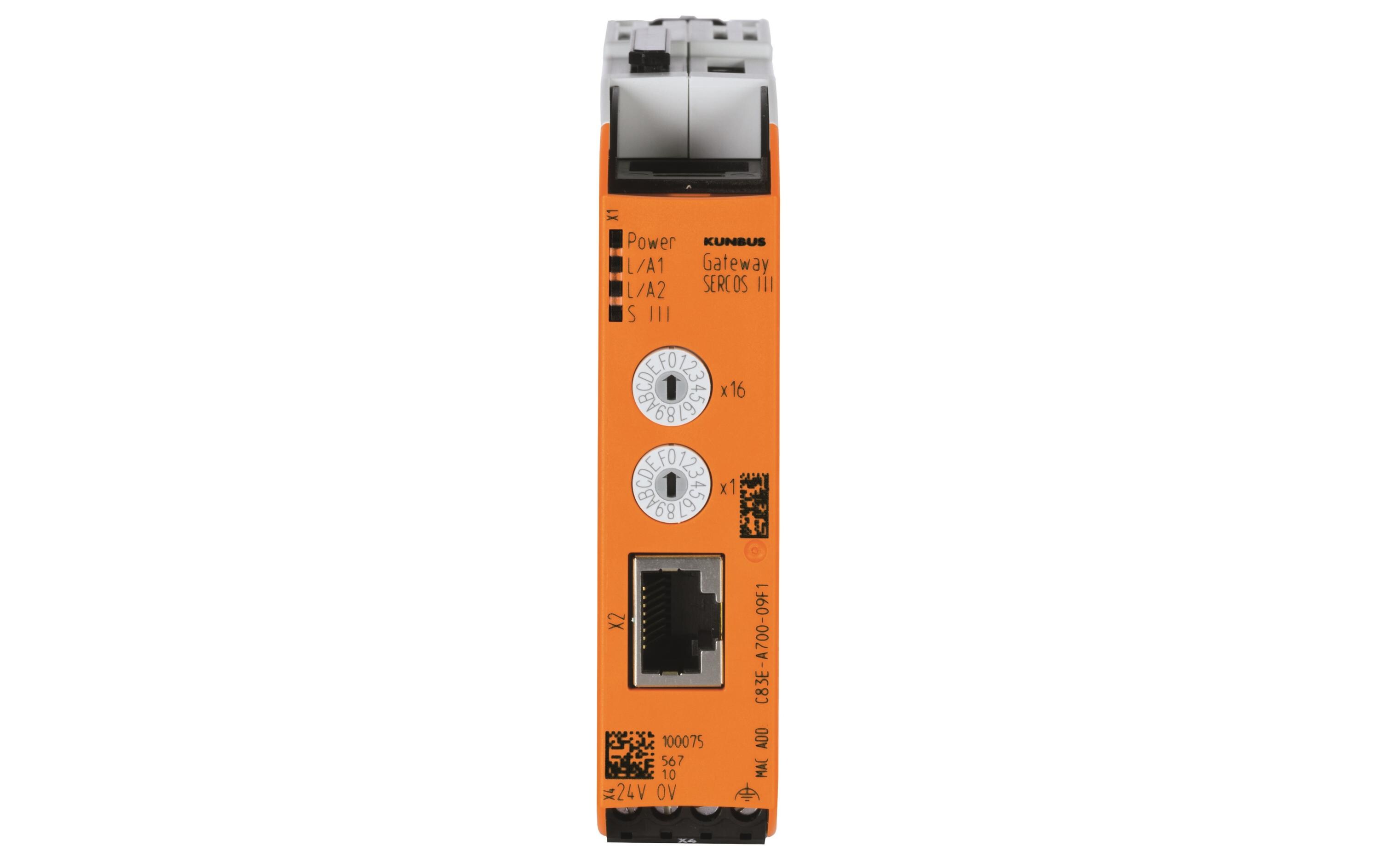 Modulare Gateway Sercos III Erweiterung<br>Erweiterungsmodul zur Sercos III Anbindung
