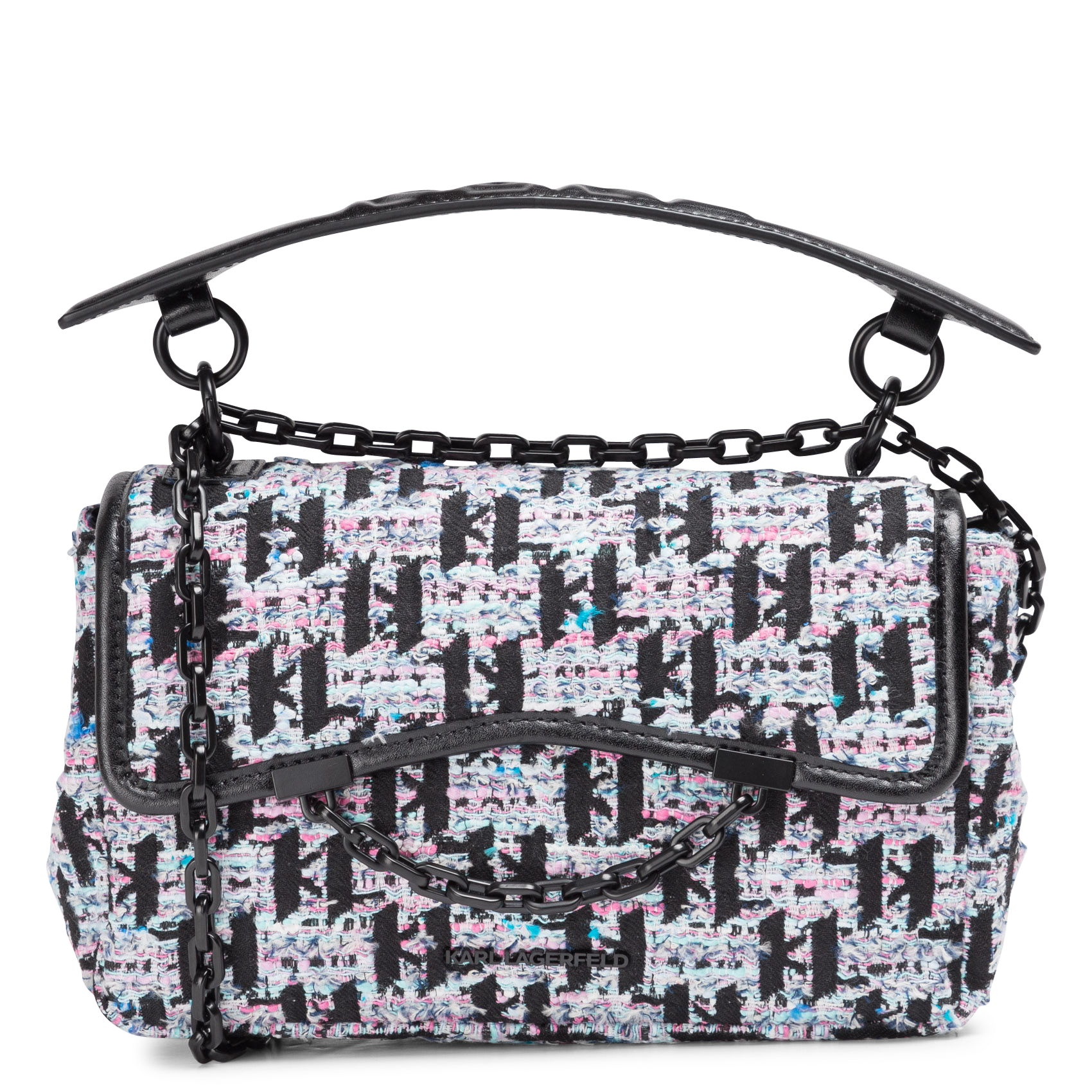 Sac bandoulière en tweed monogrammé | Multicolore