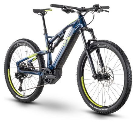 VTT Electrique Tout-Suspendu Raymon FullRay 130E 6.0 Sram SX 12V 630Wh 27.5'' Bleu Vert