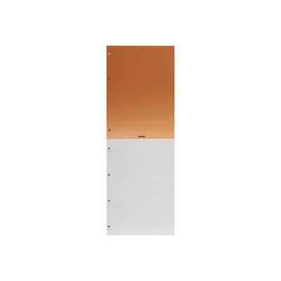 Rhodia Basics - Bloc notes - A4 - 160 pages - grands carreaux - 80g - orange