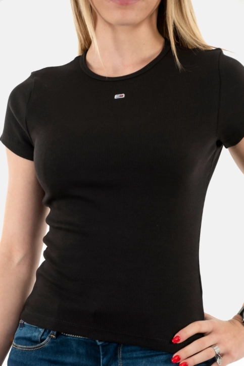 tee shirt tommy jeans dw0dw14876 bds black