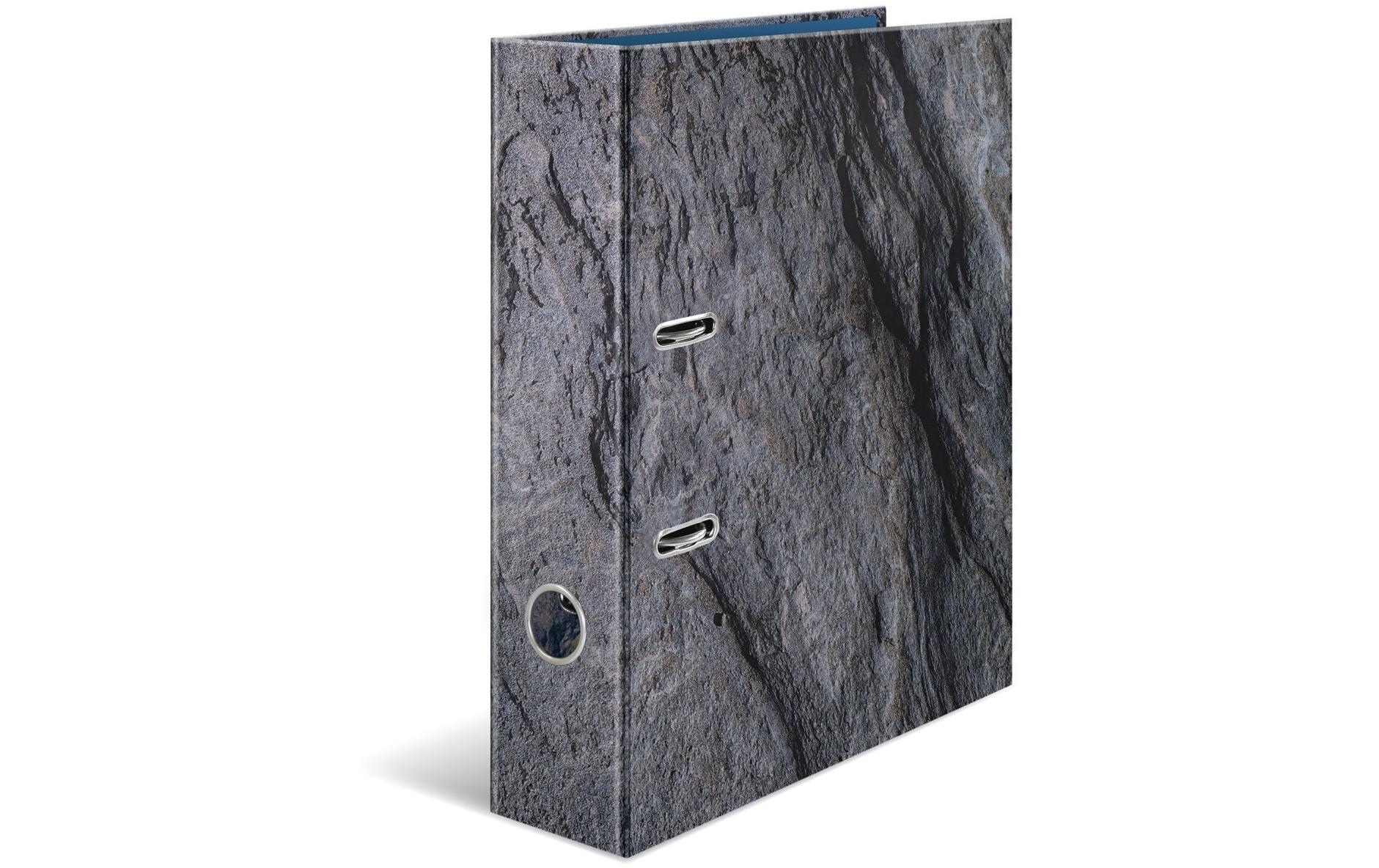 Ordner Stone 7 cm, DunkelgrauMotivordner mit Hebelmechanik und Griffloch