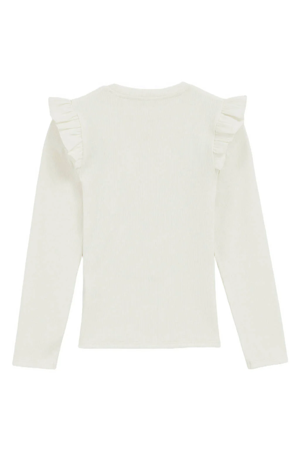 WE Fashion longsleeve rib gebreid wit