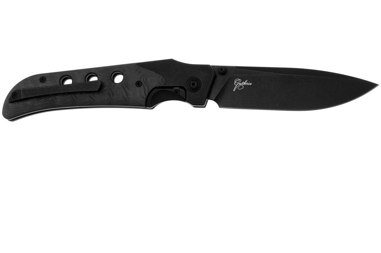 WE Knife Guthrie WE23072B-1 Blackwashed, Black Titanium Rose Carbon Inlay, zakmes, Jason Guthrie Design