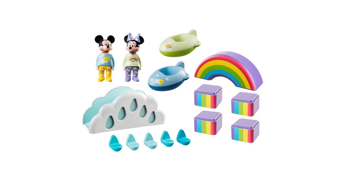 PLAYMOBIL1.2.3 - Mickey Mouse Wolkenhuis Constructiespeelgoed  (71319)