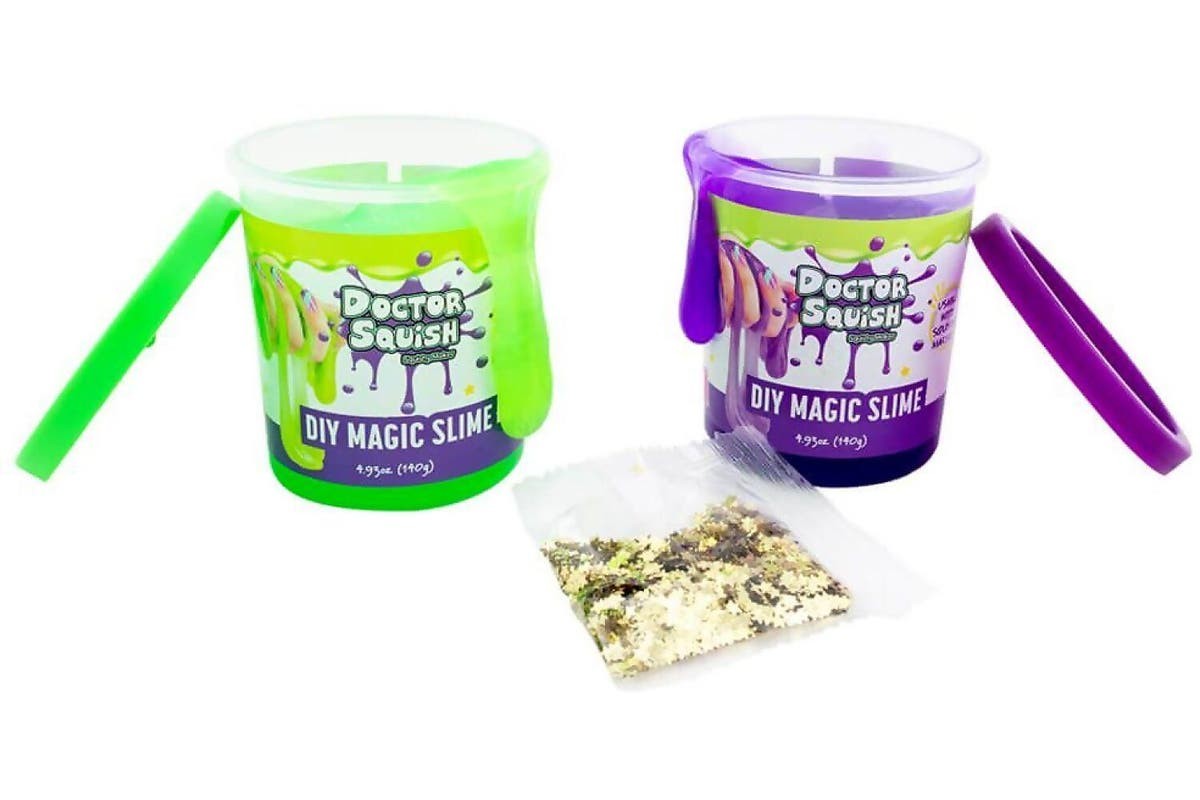 Doctor Squish -DIY Magisk Slime Grøn & Lilla