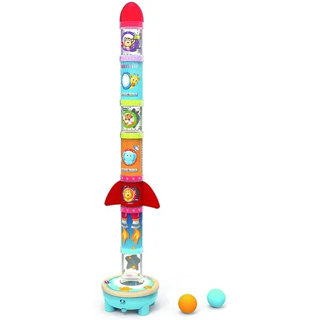 Hape Raketen-Flugstation | mit Ventilator, der die Bälle aufsteigen lässt