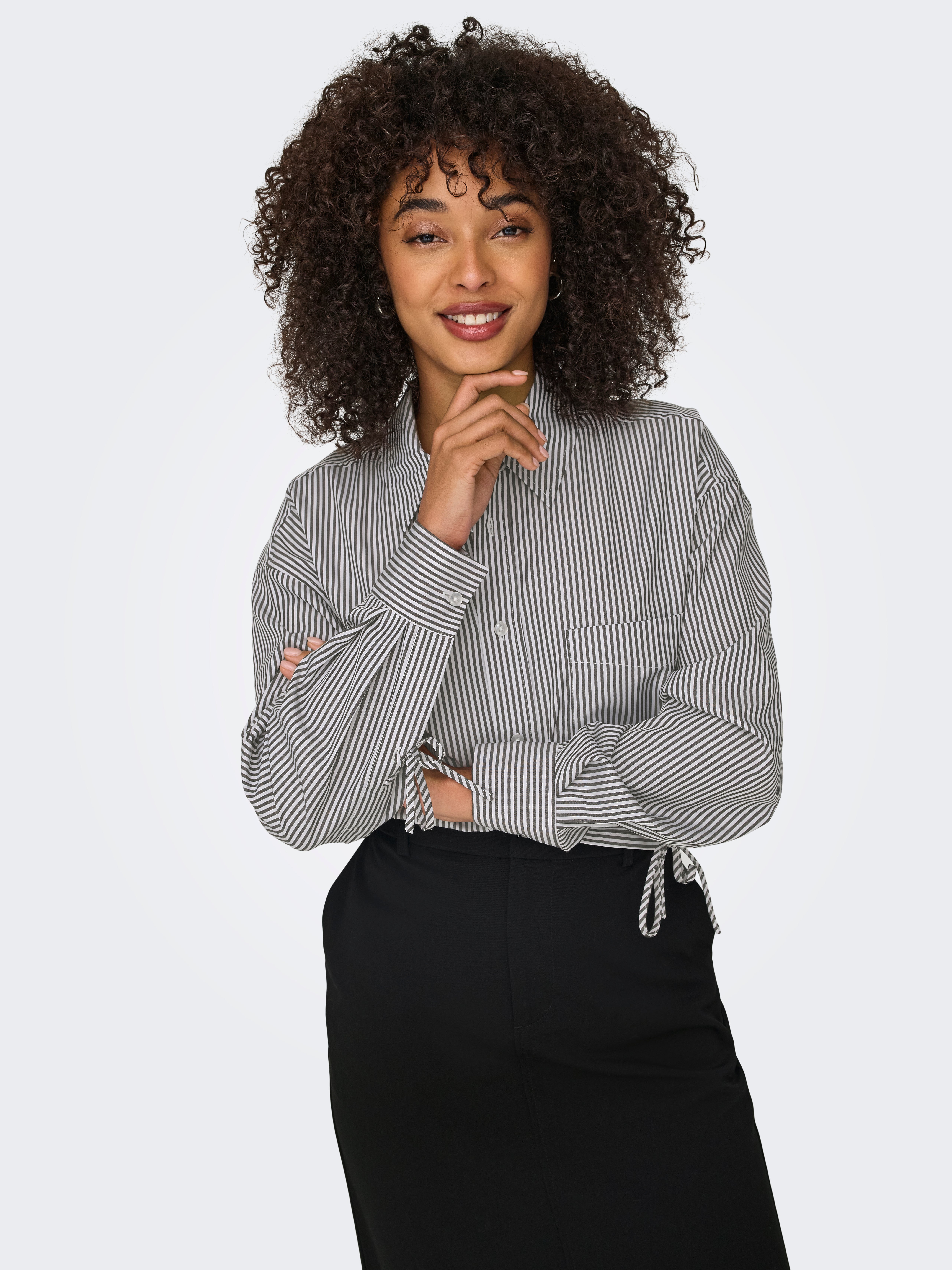 ONLACIA Popelin Hemd Black
