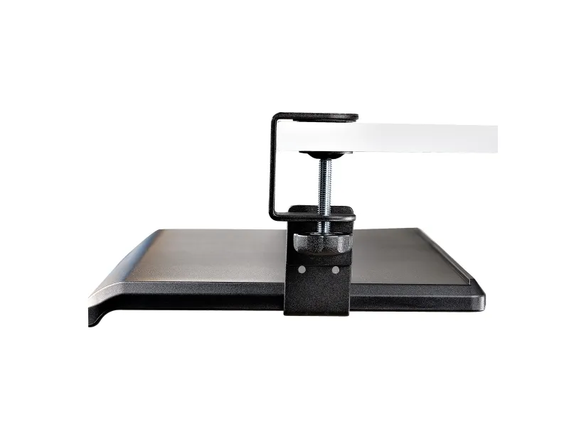 StarTech.com Under-Desk Keyboard Tray, Clamp-on Keyboard Holder, Supports up to 12kg (26.5lb), Sliding Keyboard and Mouse Drawer with C-Clamps, Height Adjustable Keyboard Tray - Black - Ergonomic Keyboard Tray (KEYBOARD-TRAY-CLAMP1) - Tastaturbakke -
