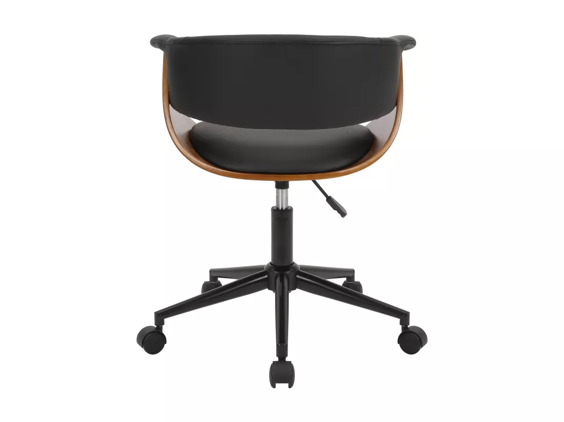 Chaise de bureau - Similicuir - Noyer / Noir - Bruce