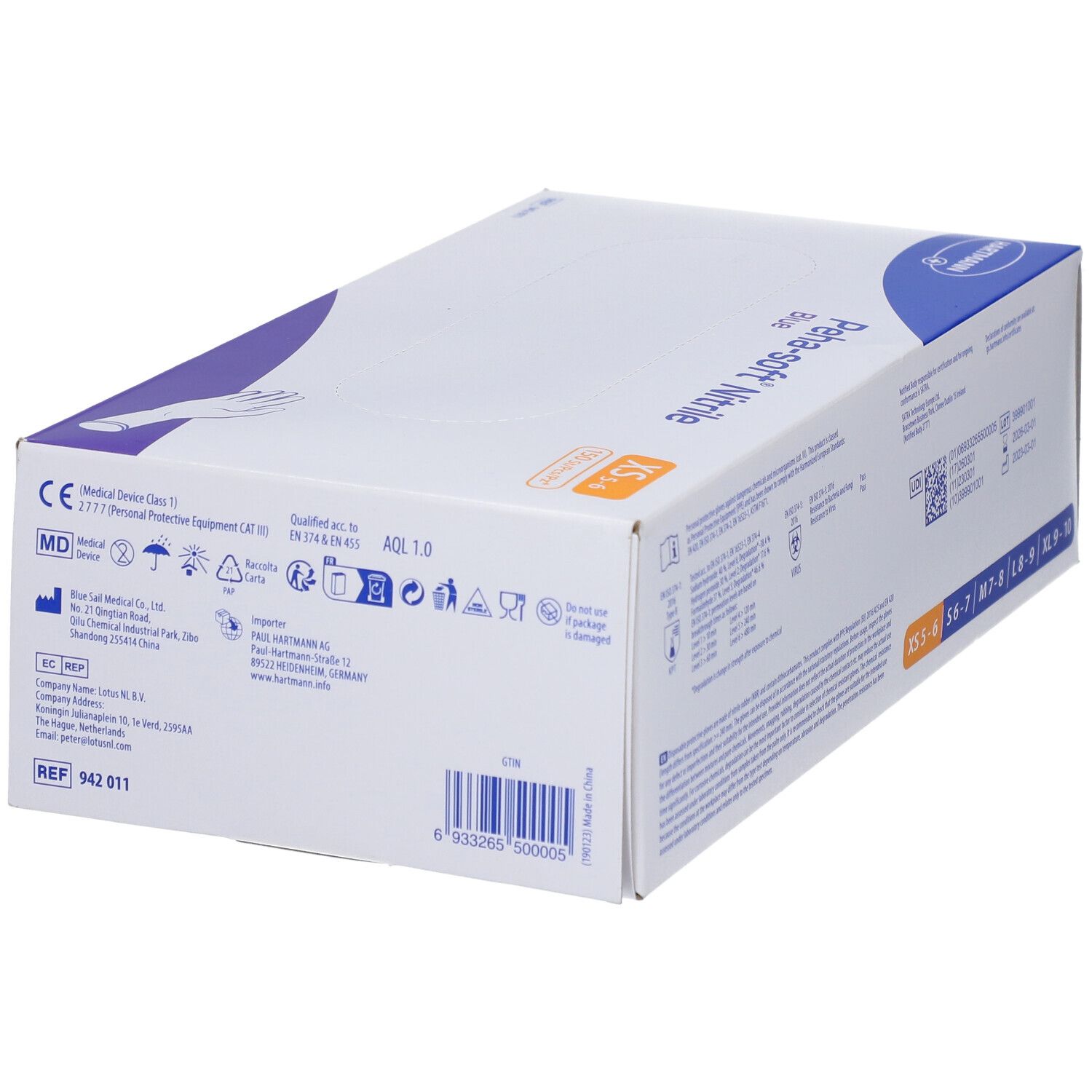 Peha-soft® nitrile blue puderfrei XS