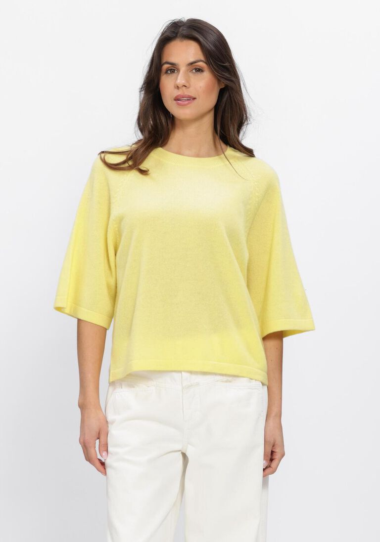 gele absolut cashmere trui leana