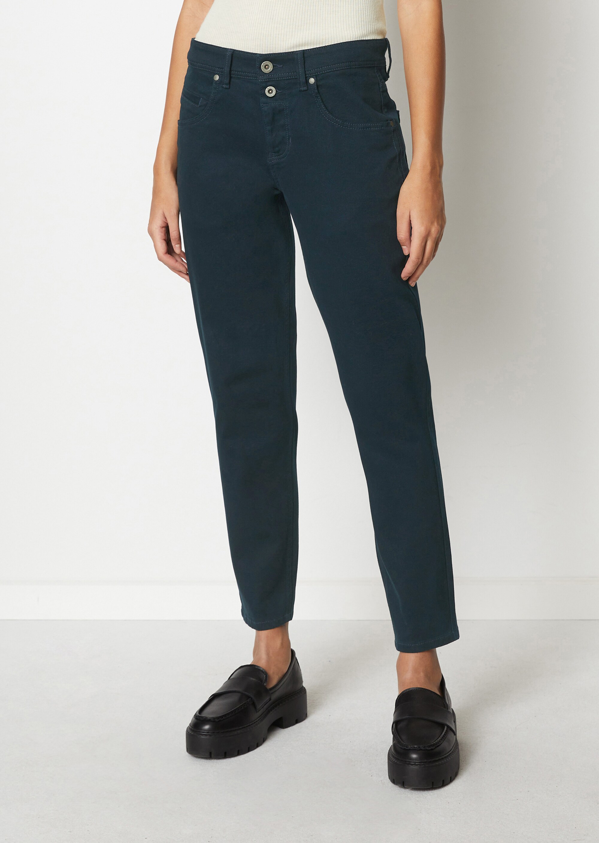 Jeans Modell THEDA boyfriend cropped aus Brushed Cotton-Twill