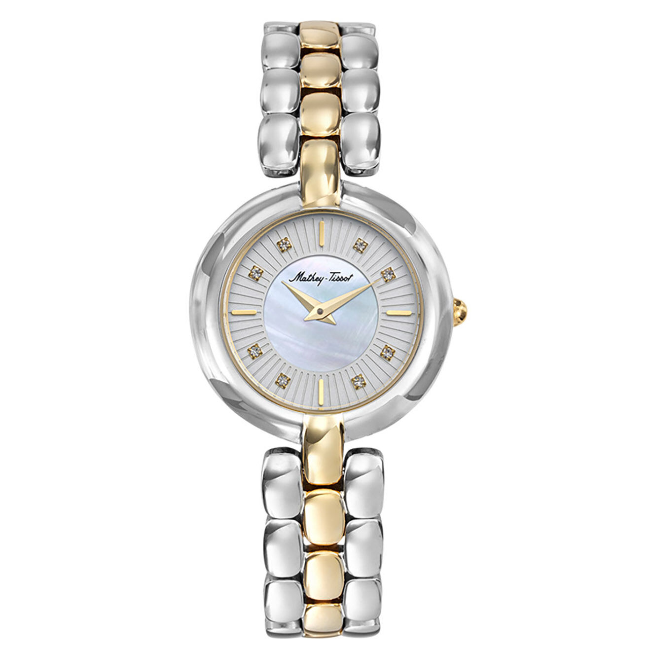 Mathey-Tissot Montre Femme Quartz en Acier Farah argenté/doré