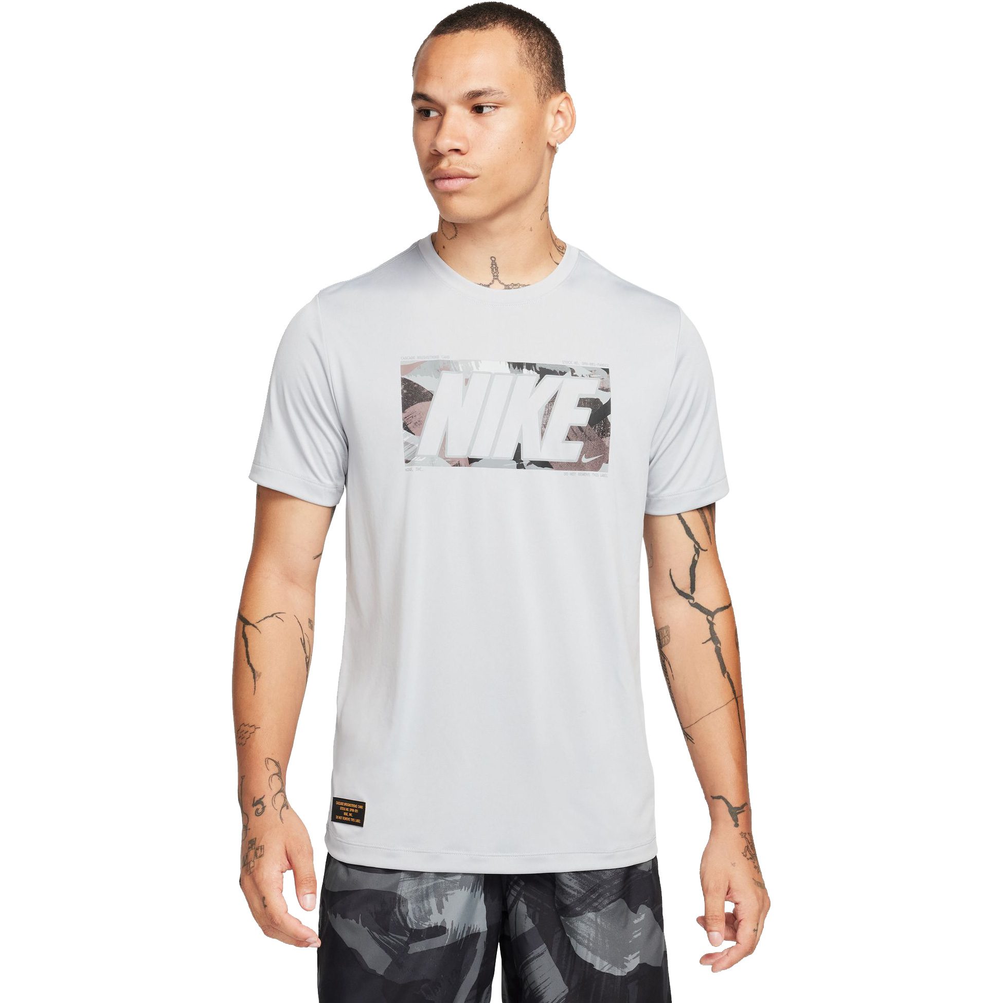 Nike Dri-Fit Fitness T-Shirt Herren light smoke grey
