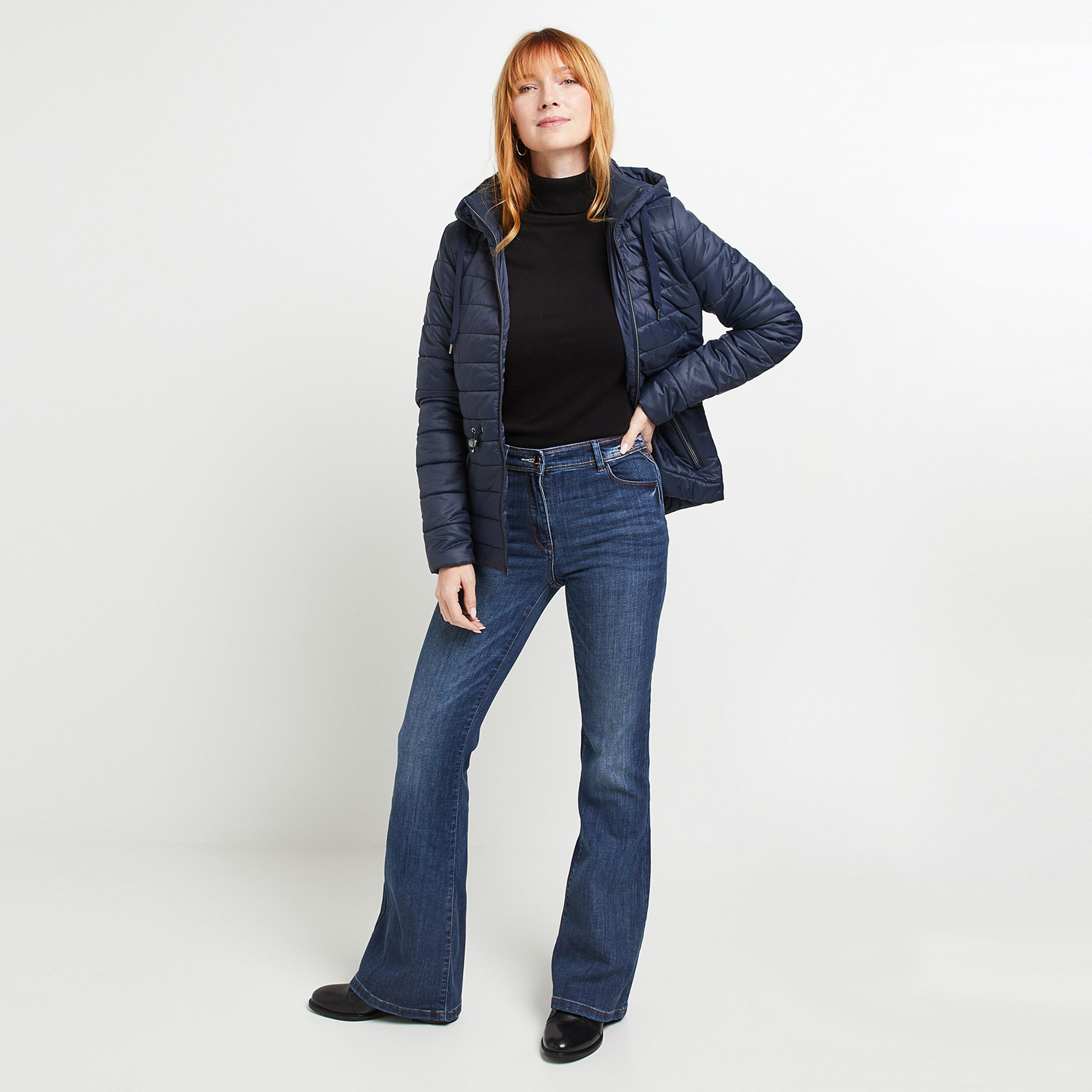 Doudoune light courte femme - MARINE