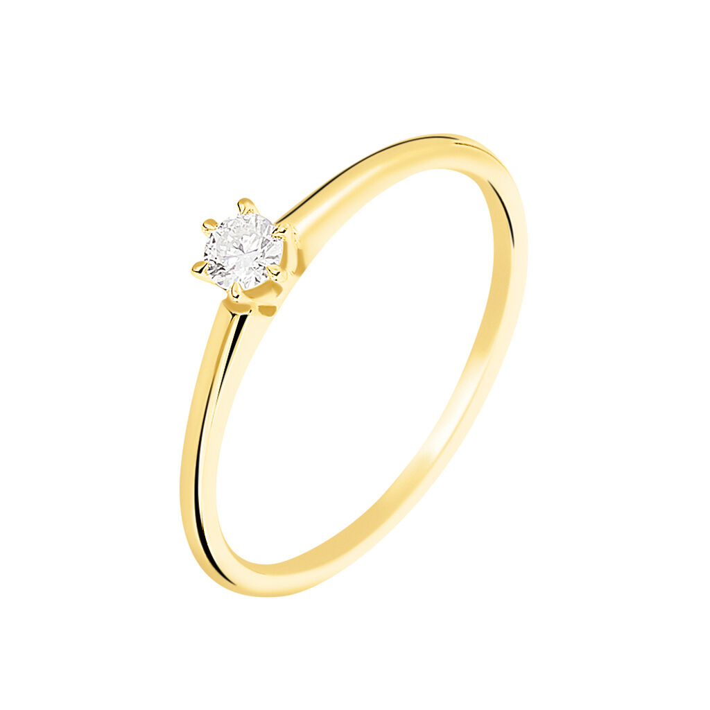 Bague Solitaire Samantha Or Jaune Diamant
