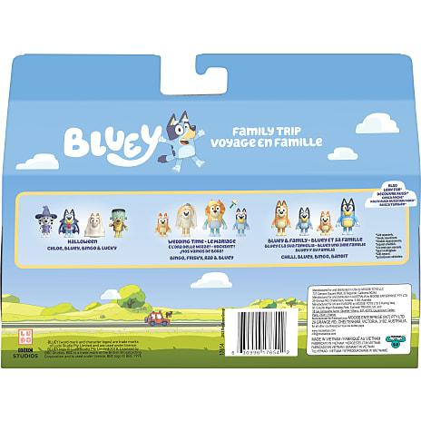 Bluey figurer familie telt-tur 4-pak