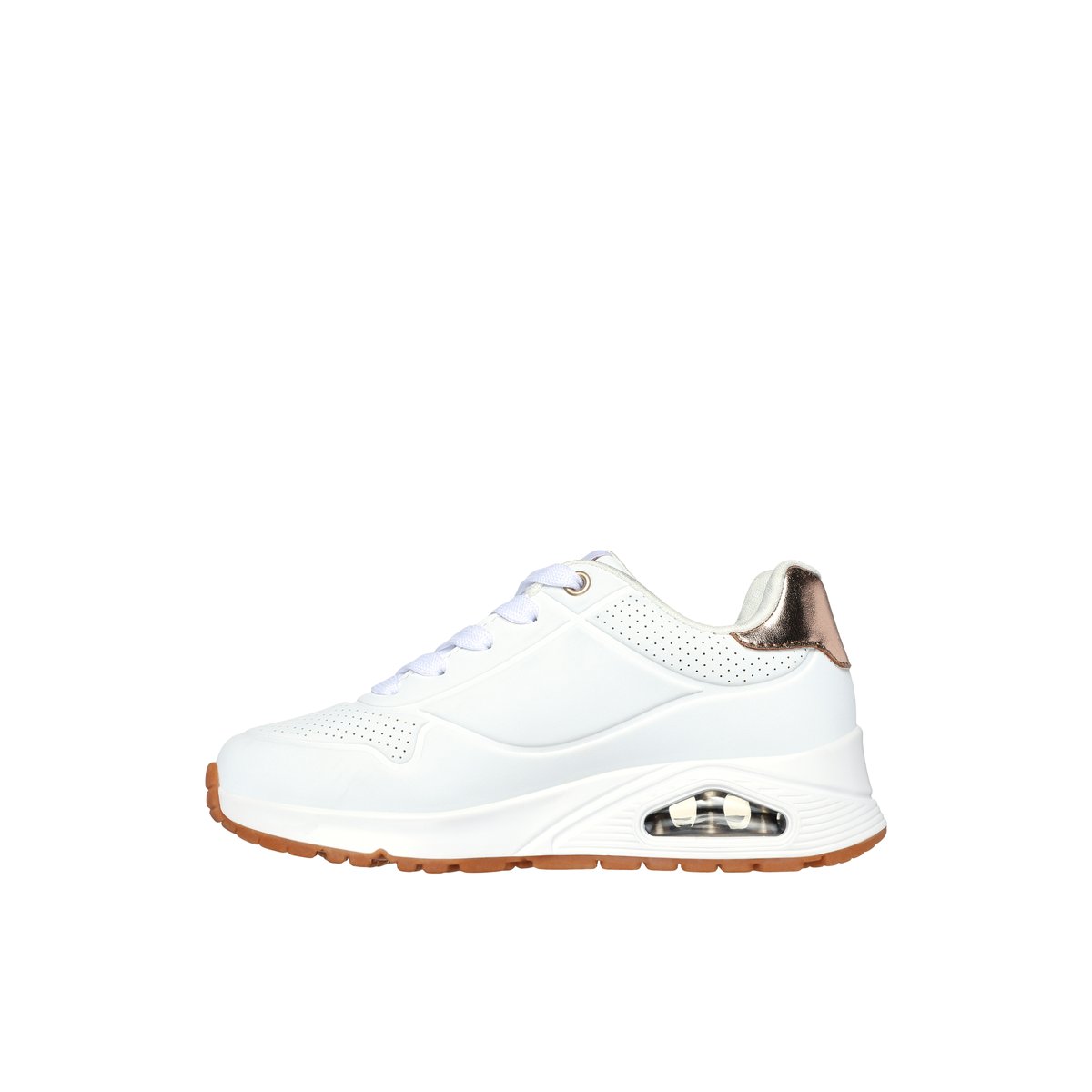 2X les points-Unogen1-jg-Baskets - Talon plat - Blanc