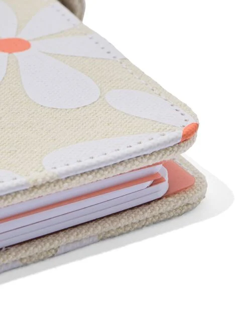 carnet rechargeable fleurs A5 rempli avec des lignes