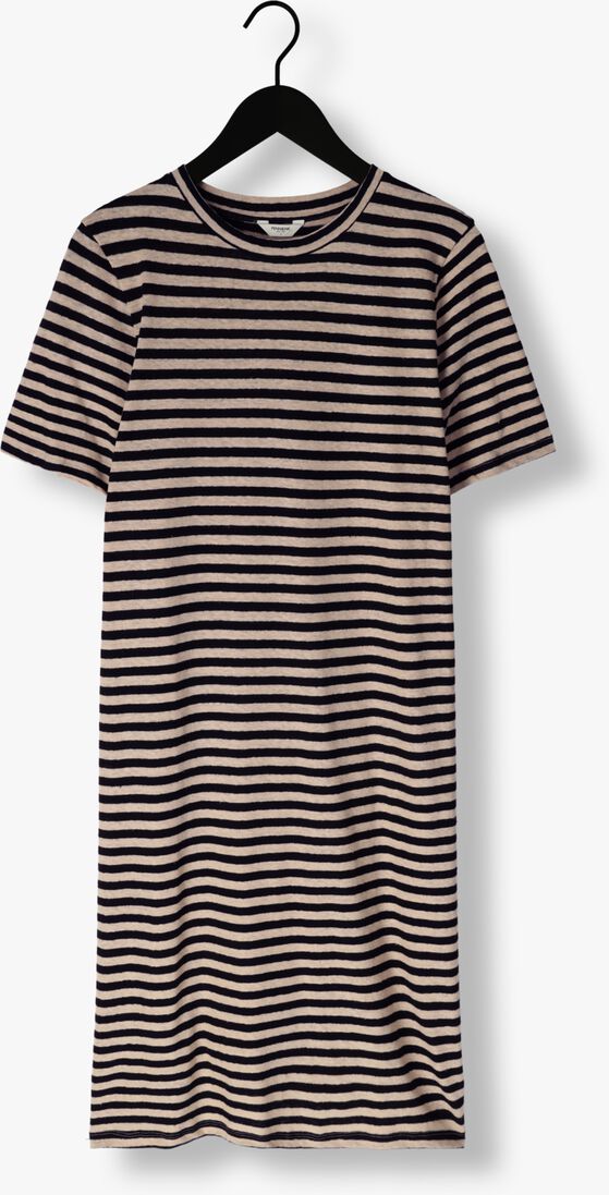 PENN & INK zwarte penn & ink midi jurk dress stripe