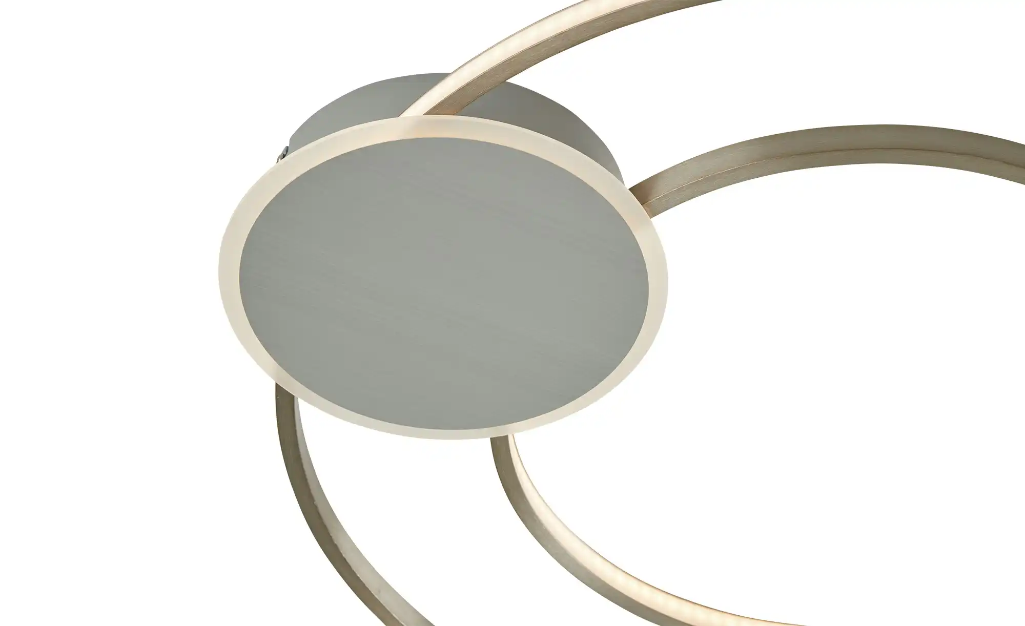 KHG LED-Deckenleuchte, 2-flammig, Nickel-matt ´Kreise´