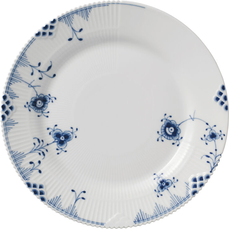 Royal Copenhagen Blå Elements 19 cm. tallerken Hvid, blå
