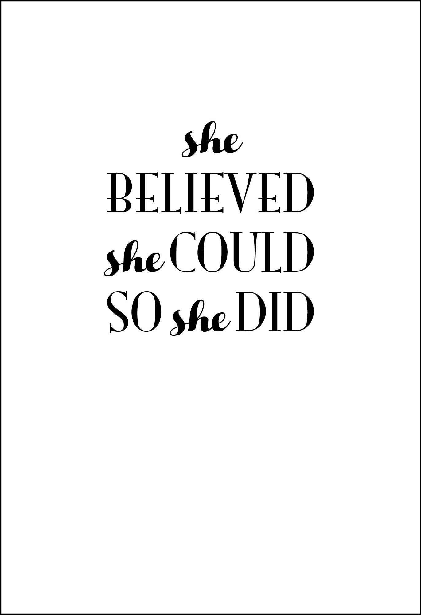 Postkarte 'She believed she could so she did' günstig bestellen