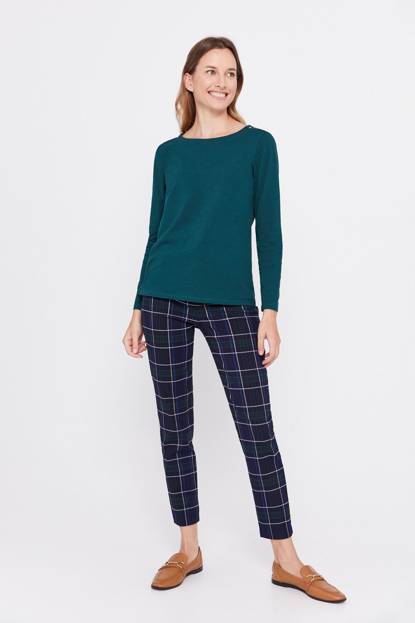 Calça skinny - Estampa azul