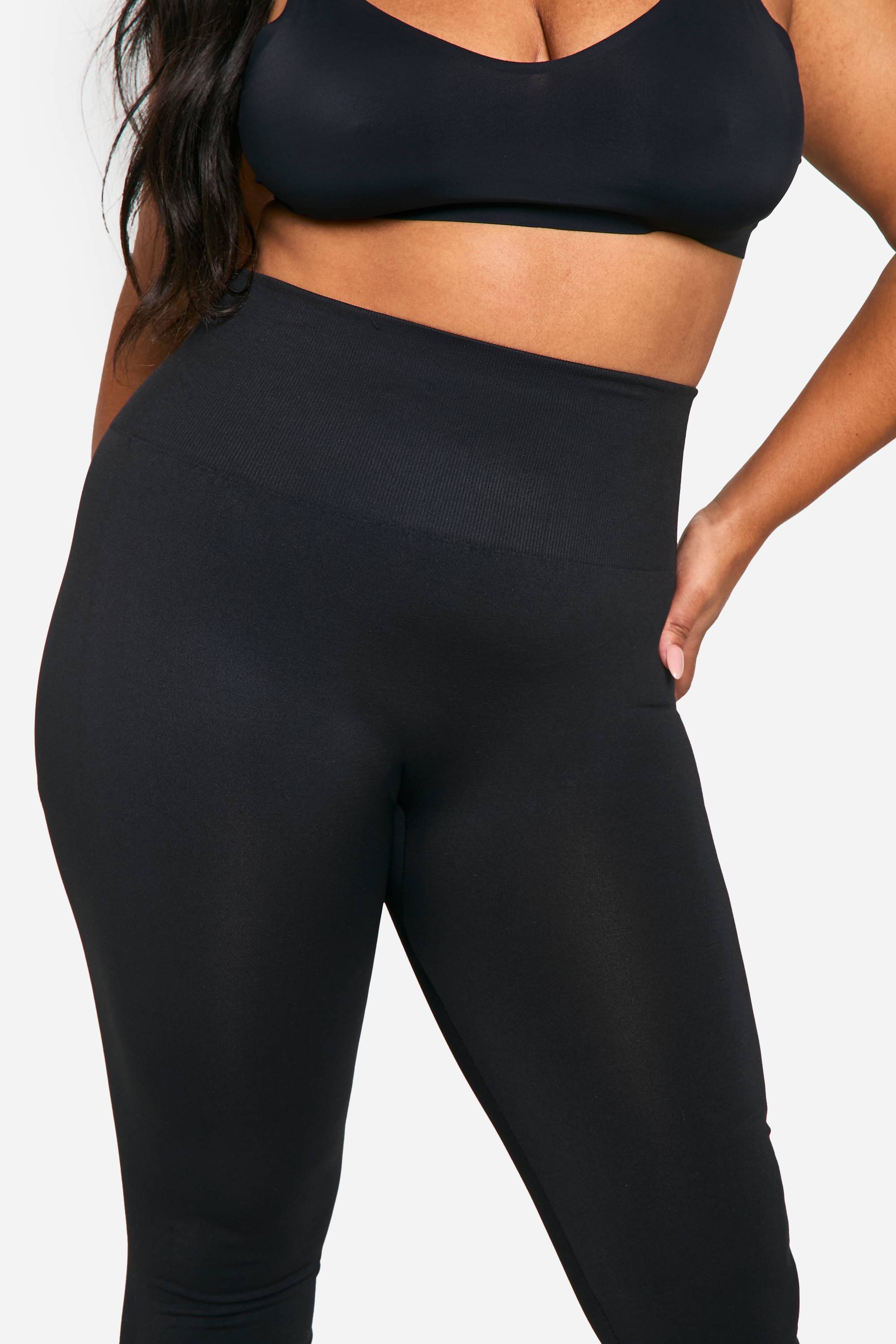 boohoo Leggings sans couture pour contrôle du ventre (grandes tailles)