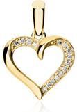 Hart hanger in 18 karaat goud met Diamanten