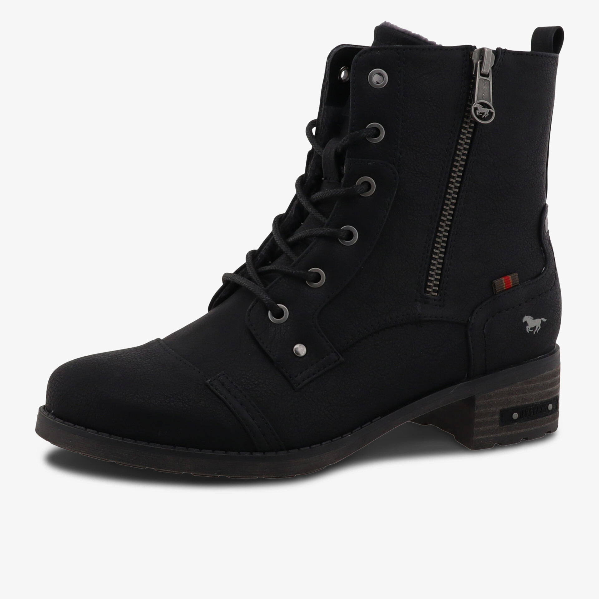 MUSTANG Damen Schnürstiefeletten schwarz