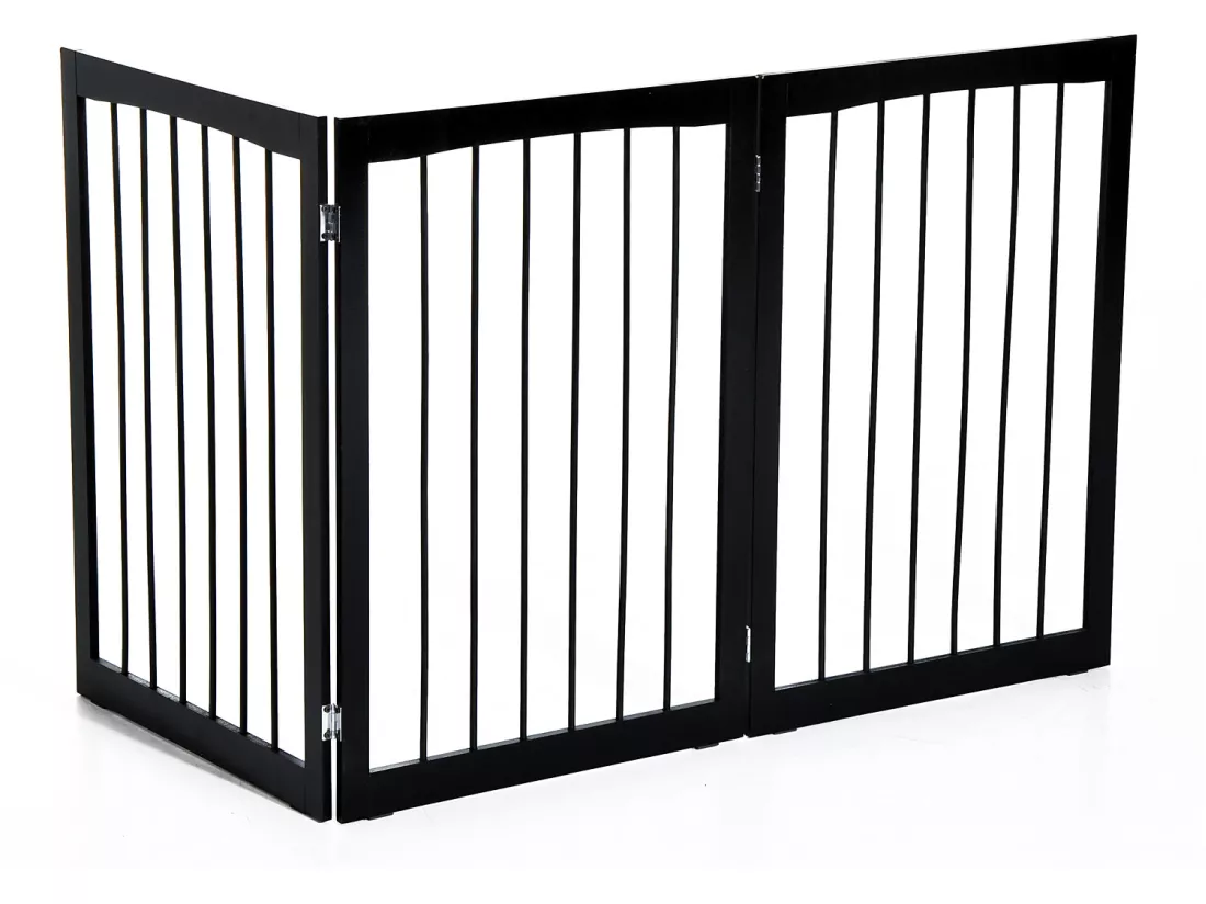 Barrière modulable pliable barrière de sécurité 160L x 76H cm MDF