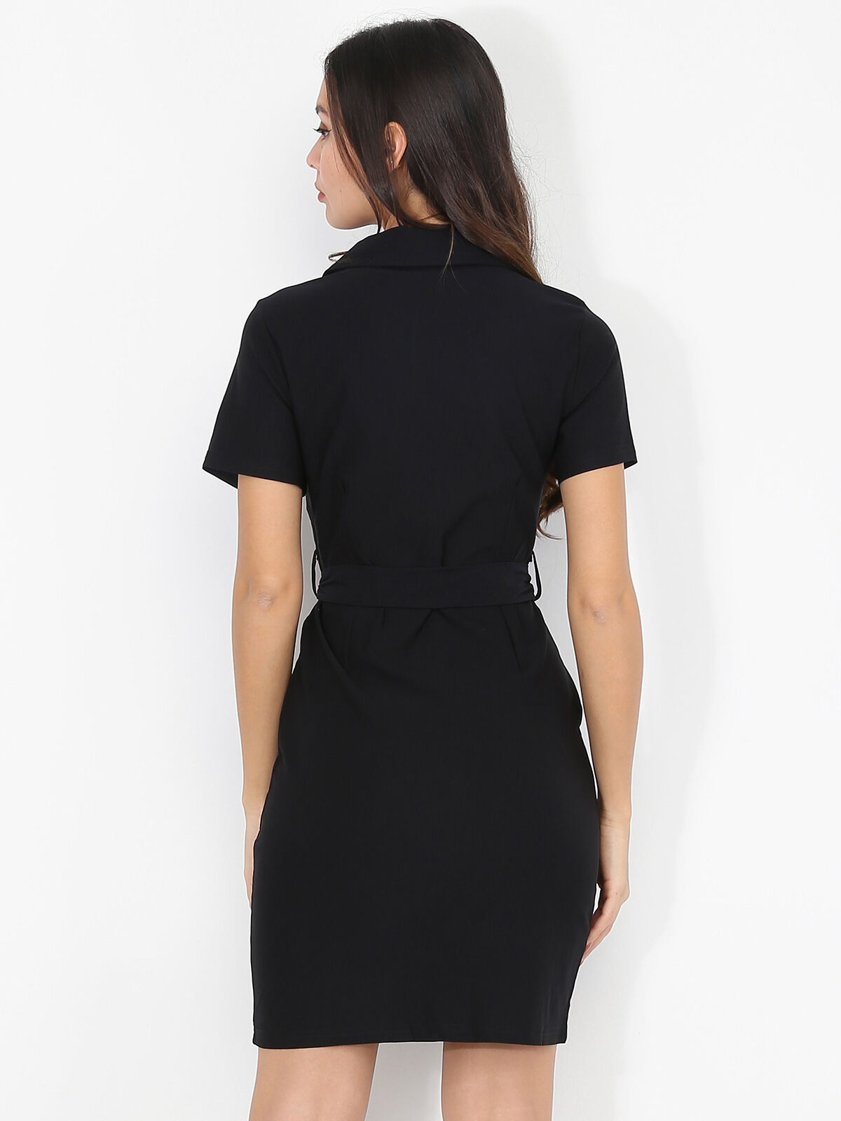 Robe style utilitaire zippée- Noir