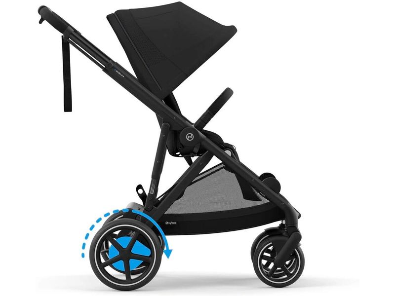 CYBEX Gold Kinderwagen eGazelle S Schwarz Elektrischer Kinderwagen mit 20 Kombinationen