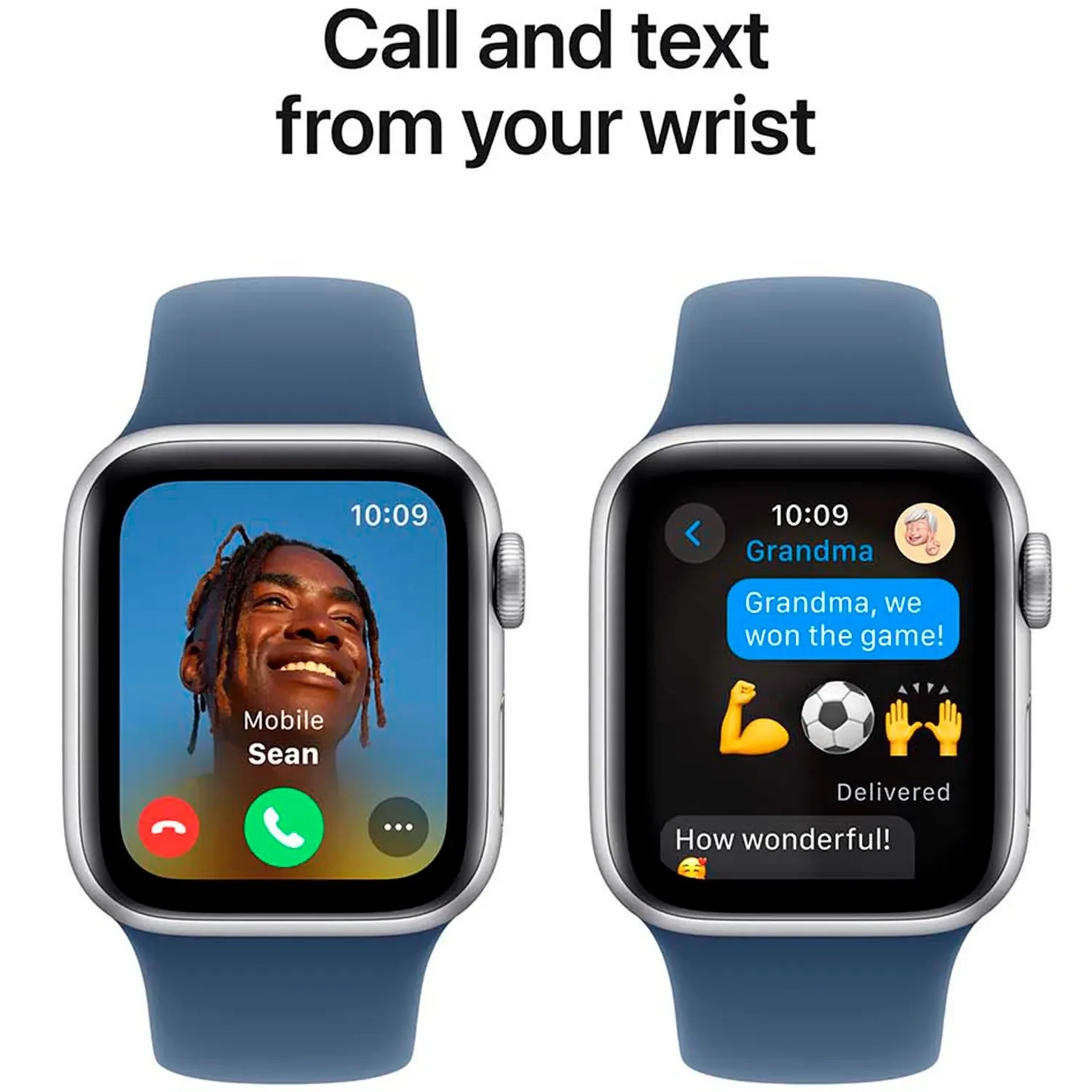 Apple Watch SE GPS 44mm Silver Aluminium Sport Band S/M MXEQ3
