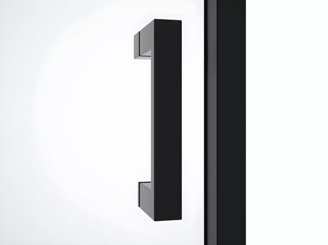 Porte de douche coulissante avec roues noir mat style industriel - 120 x 195 cm - ANAKAO