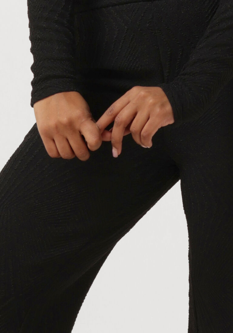 ALIX THE LABEL zwarte alix the label pantalon ladies knitted lurex pants