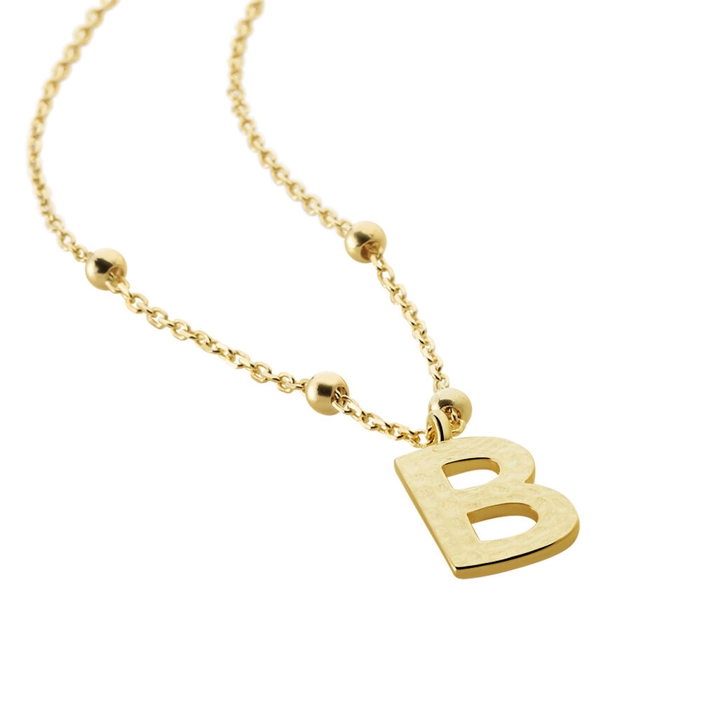 Collier Plaqué Or Jaune Lettra
